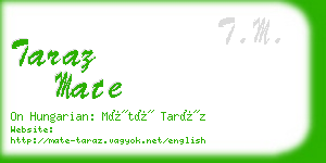 taraz mate business card